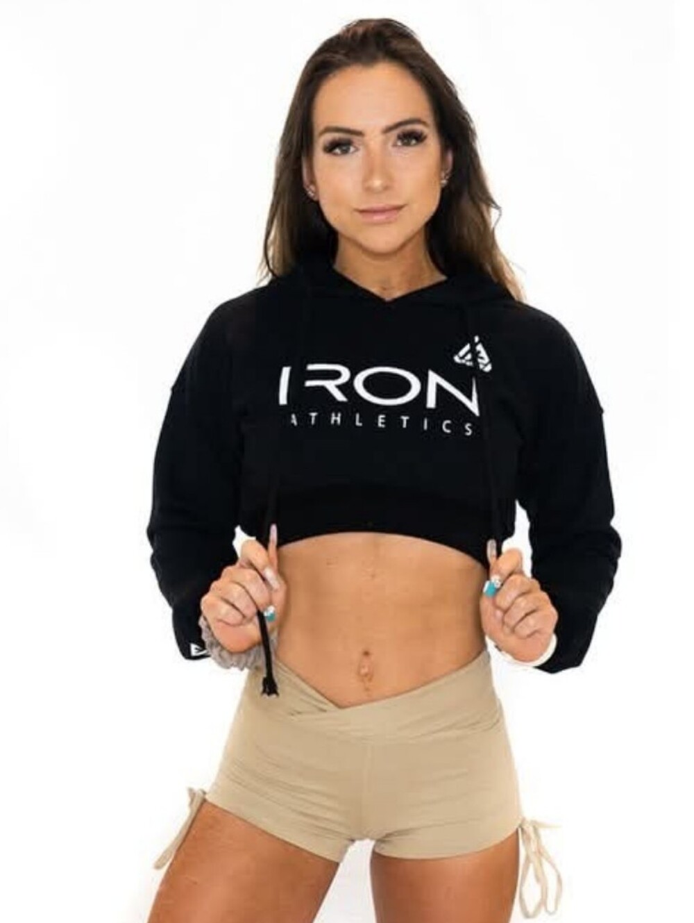 Iron Athletics Black Cropped Hoodie